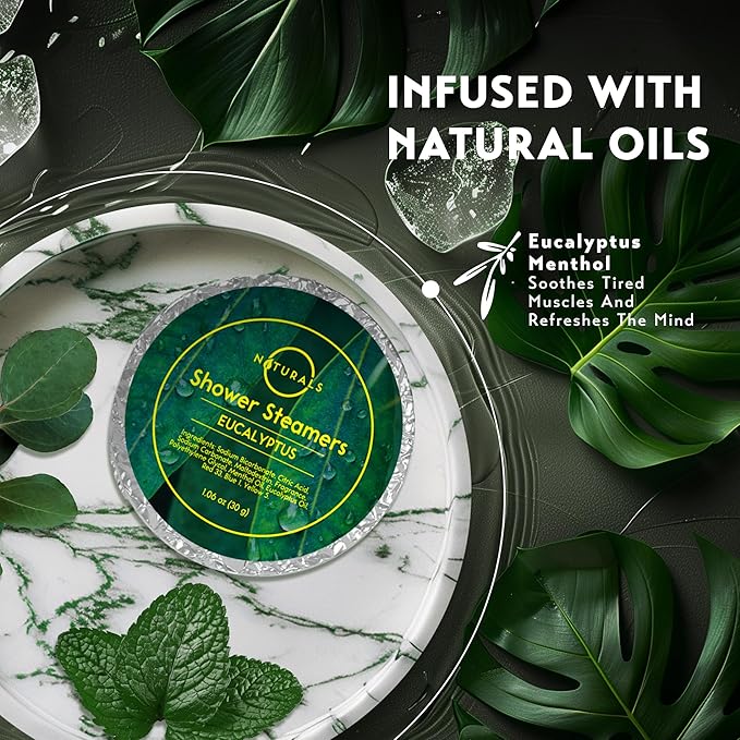 Shower Steamers Aromatherapy - Birthday Gifts for Women - Shower Bombs Aromatherapy, Spa Day Essentials, Relaxation Spa Gifts - Self Care Unique Gifts for Women and Men (Peppermint & Menthol 18 Count)