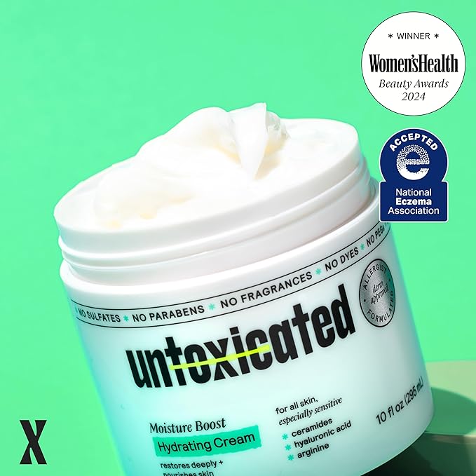 Moisturizing Cream - Facial Moisturizer & Body Cream for Sensitive Skin and NEA Approved for Eczema Relief - Ceramides & Hyaluronic Acid with No Common Irritants