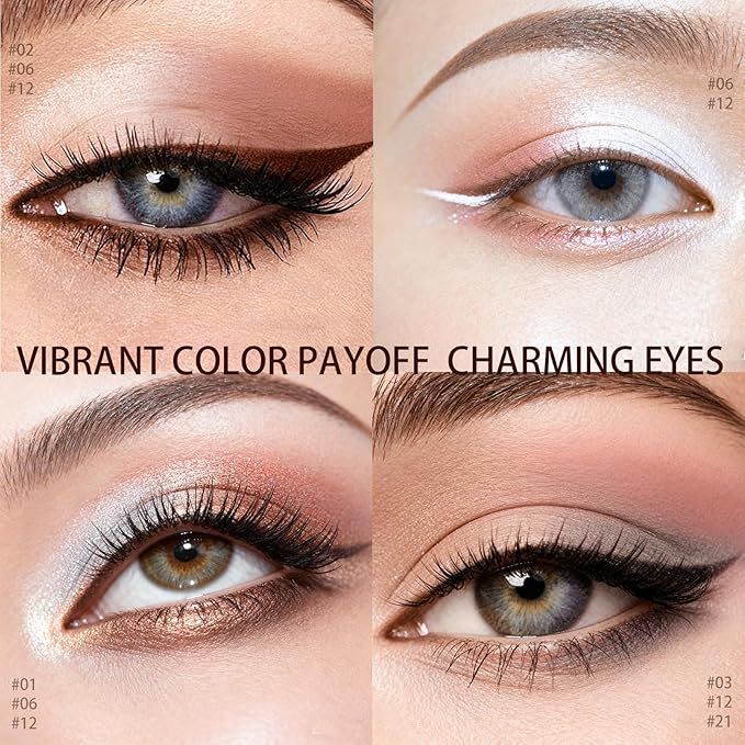 Matte Cream Eyeshadow Stick, Waterproof Eye Shadow Stick, Long-Lasting and Blendable High Pigmented Single Eyeliner Makeup for Women, 12 Warm Brown