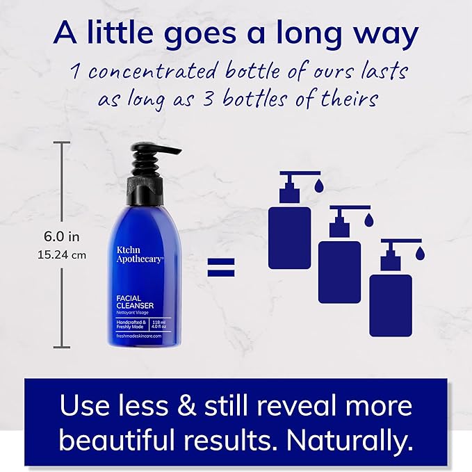 Natural Hydrating Foaming Facial Cleanser | NonDrying Cream-to-Foam Face Wash | High-Performing yet Gentle | Softer, Smoother Glowing Skin | Handcrafted in Small Batches | All Skin Types | Women & Men