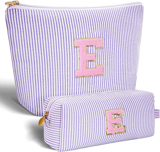 Teen Girl Travel Essentials - Birthday Gifts for Girls Teens Kids Daughter Sister Her,Cute Trendy Stuff Makeup Bag Set Cosmetic Bag - Lavender,E