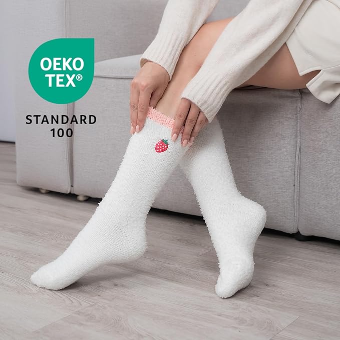 CoolMate GLOBAL Fuzzy Socks for Women Gift Box, Cozy, Soft, Comfy & Cloud-Like Socks, Plush, Durable for Spa, Home