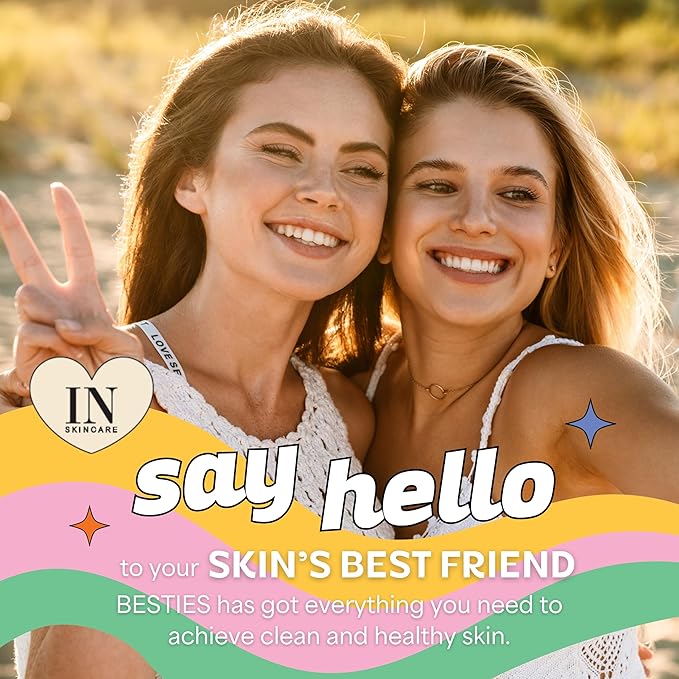 InstaNatural BESTIES Gentle Teen Spray Face Toner | with Vitamin C, Hyaluronic Acid, Niacinamide for Hydration, Smoothness, Even Skintone | Simple Skincare for Healthy Skin (for All Skin Types)