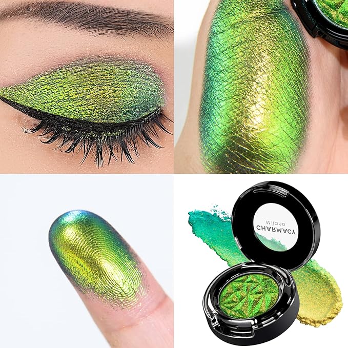 CHARMACY Duochrome Eyeshadow, Insane Shifters Chameleon Eyeshadow, Creates High-Impact, Metallic Eye Looks, 100% Vegan and Cruelty Free (Chameleon-#906, 0.05 Ounce (Pack of 1))