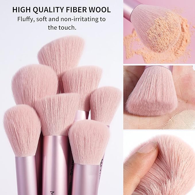 MAANGE Makeup Brushes 30 Pcs Makeup Kit, Multi-functional Makeup Tool Set with 20 Pcs Makeup Brush Foundation Brush Make up Brushes Set with Bag,Pink