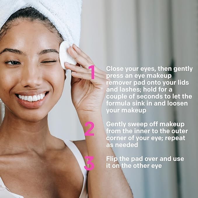 Almay Biodegradable Makeup Remover Pads, Longwear & Waterproof, Hypoallergenic, Fragrance-Free, Dermatologist & Ophthalmologist Tested, 2 pack