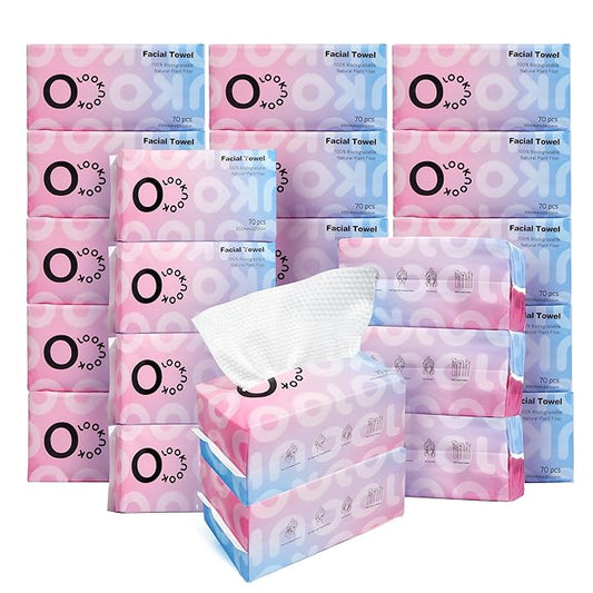 Disposable Face Towel, 50% Thicker, Soft for Sensitive Skin, Multipurpose Cleaning Cloth, 70 Count, 24 pack