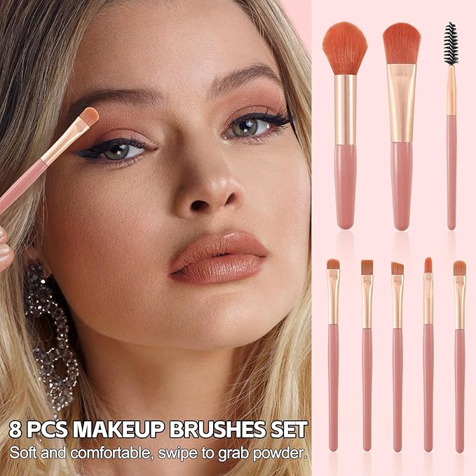 All In On Makeup Eye Set Cosmetics Kit for Teens and Adults, Includes Eyeshadow, Make Up Brushes, Mascara, Eyebrow Pencil, Eyeliner