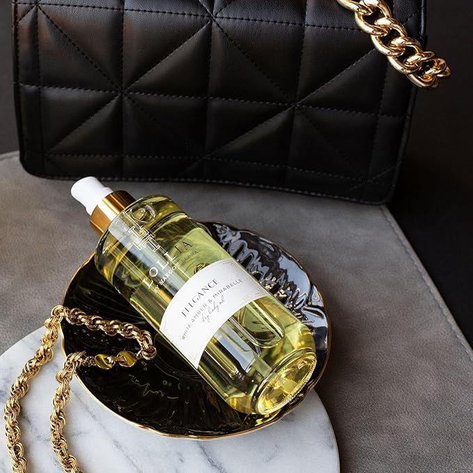 LOLLIA Elegance Dry Body Oil - White Amber and Mirabelle for Women - 6.8 oz Oil