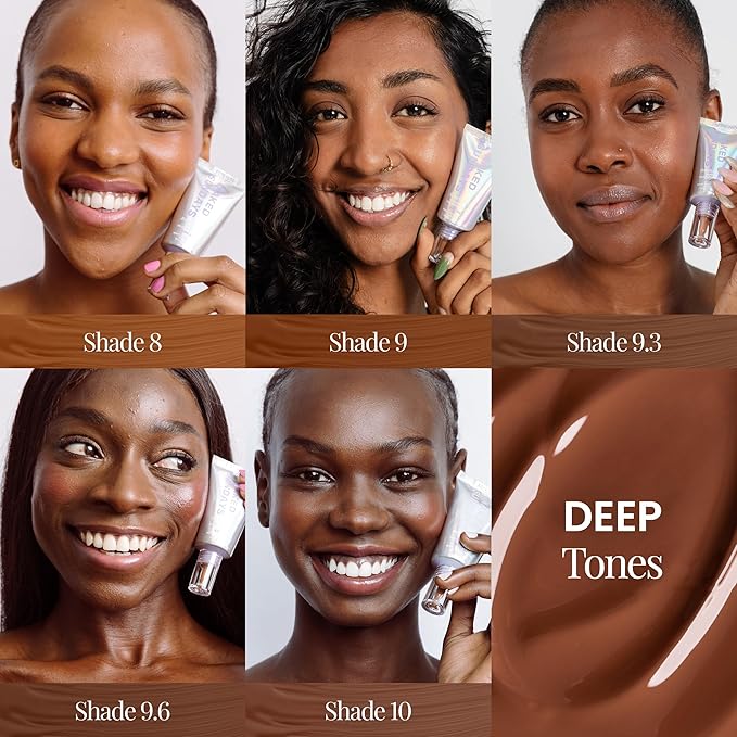 Naked Sundays BeautyScreen™ SPF 50 Mineral Peptide Foundation Tint – 2-in-1 Skin Tint & Mineral Sunscreen | Radiant, Buildable Coverage, Acne-Safe, Infused with Peptides (8 Golden Mahogany, 1.01 oz)