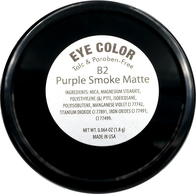 Purple Smoke Violet Matte Opaque Mauve Pressed Powder Single Vegan Eyeshadow; Talc, Paraben & Cruelty Free