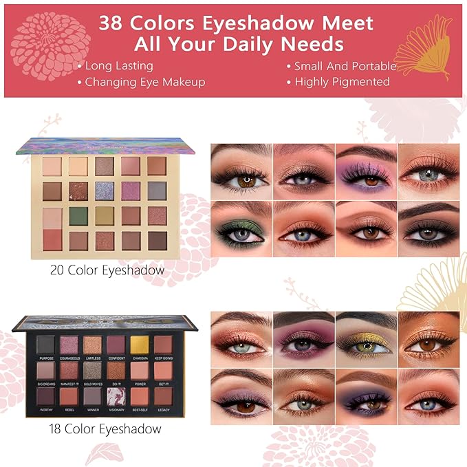 Makeup Set All in One Makeup Kit for Women, Makeup Sets for Teens, Christmas Makeup Gift Set for Teens Girls Women Teenagers, Makeup Kits for Girls Ages 10-12 13-15 14-16 Beginners Make up sets