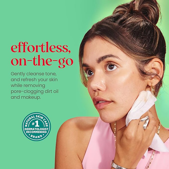 Burt's Bees Cucumber & Mint Face Wipes, for All Skin Types, Refreshing Makeup Remover & Facial Cleansing Towelettes, 30 Ct. (3-Pack)