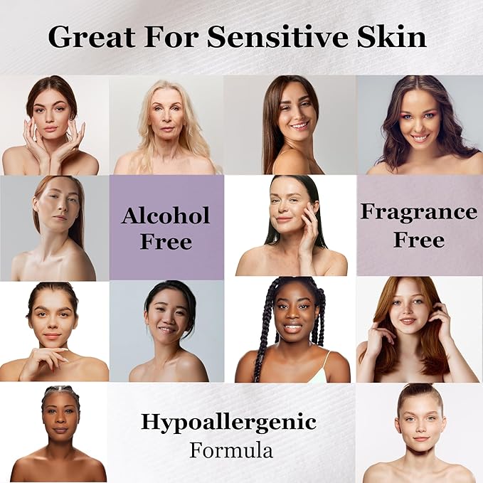 Mivida Hypoallergenic Makeup Remover Wipes with Hyaluronic Acid | Dermatologist-Tested, Biodegradable & Gentle on All Skin Types | Fragrance-Free & Alcohol-Free, 25 Count