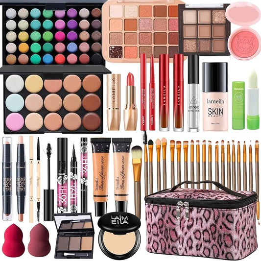 All in One Makeup Kit for Women Full Kit - 44PCS Professional Makeup Set with Foundation, Eyeshadow, Lipstick, Eyeliner - Complete Cosmetic Gift Set for Beginners and Professionals