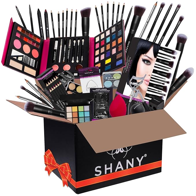 SHANY Cosmetics SHANY Gift Surprise- AMAZON EXCLUSIVE - All in One Makeup Bundle - COLORS & SELECTION VARY MULTI-COLORED, Unscented