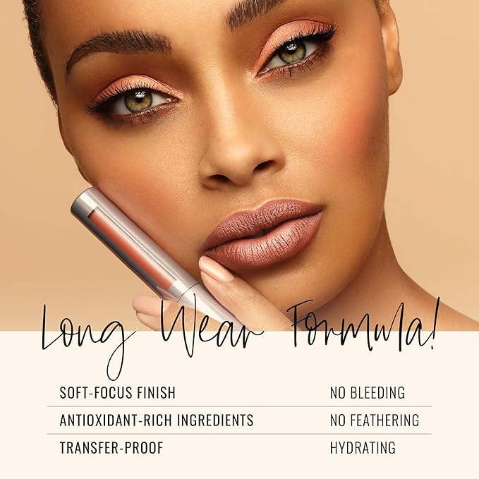 Runway Rogue Silk Glam Liquid Lipstick, Long Wear Frosted Blush Rosy-Pink Lipstick, ‘Jet Set’