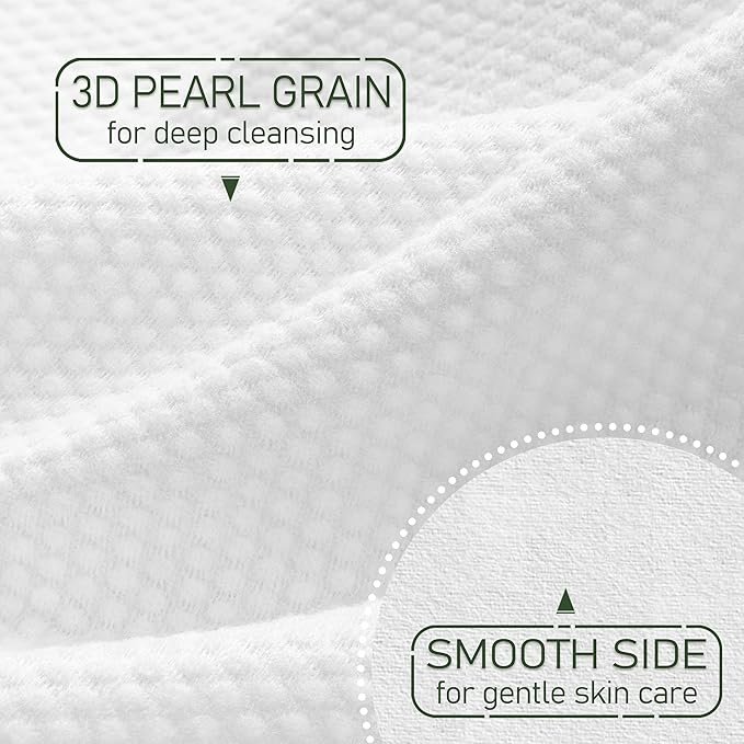 Travel Size Bamboo Viscose Disposable Face Towel Biodegradable Large Dry Face Wipes 30 Count/2 Box Extra Thick Soft Clean Facial Towels for Facial and Body Cleansing, Travel, Camping