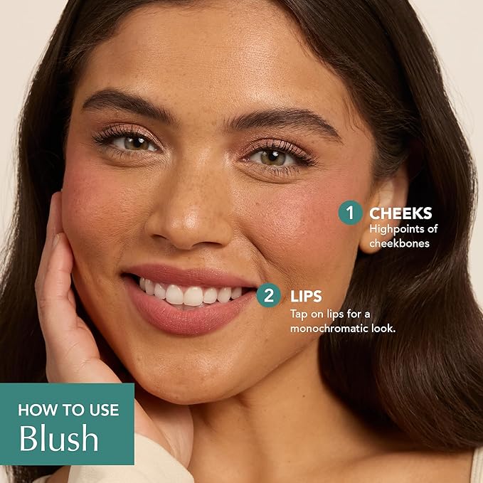 Thrive Causemetics Triple Threat Color Stick: Cream Blush Stick with Vitamin E, Evening Primrose Oil, Waterproof Smudge Proof Face Makeup Formula, Kaisa (Dusty Rose Matte)