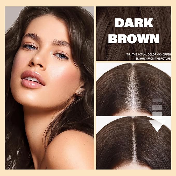 Root Touch Up Sets,Hairline Powder for Women Cover Up- Hairline Concealer for Thin and Thinning Hair, Water & Sweat Resistant,Contain Azonbey Makeup Brush (Dark Brown, Med #Makeup Brush)