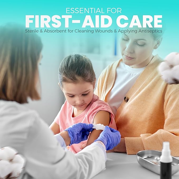 100% Pure Cotton Balls—Ultra-Soft, Absorbent, Multipurpose for Skincare, Makeup Removal, Baby Care, First Aid, Crafts—Hypoallergenic & Lint–Free—Large 1000/Pk for Home, Salon & Medical Use.