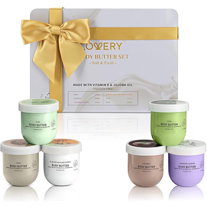 Christmas Gifts for Women - Skincare Gift Set Self Care Gifts for Women - Whipped Body Butter Scented Body Lotion Set - 36oz, Shea Butter Lotion Moisturizing Cream, Mom, Grandma Gift Box