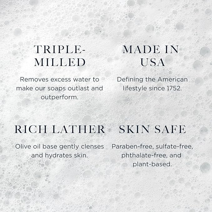 Caswell-Massey Men’s Bar Soap, Moisturizing Body Wash for Bath or Shower, Men’s Soap Bar for All Skin Types, Essential Oils & Plant-Based, Number Six, Almond, & Jockey Club, 3 (5.8 oz bar) Gift Set