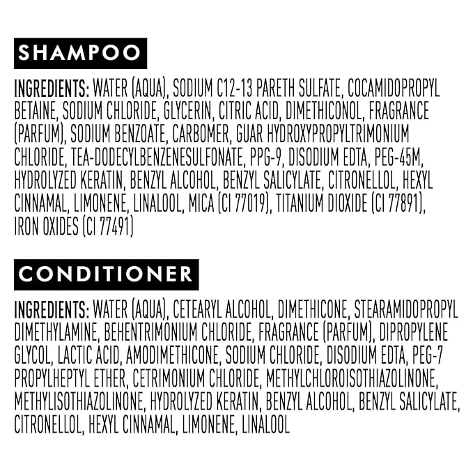 Suave Shampoo and Conditioner Set, Keratin Infusion, Smoothing – Keratin Hair Treatment & Detangler, 48H Frizz Control, Anti-Frizz Hair Products, 12.6 Oz Ea (2 Piece Set)