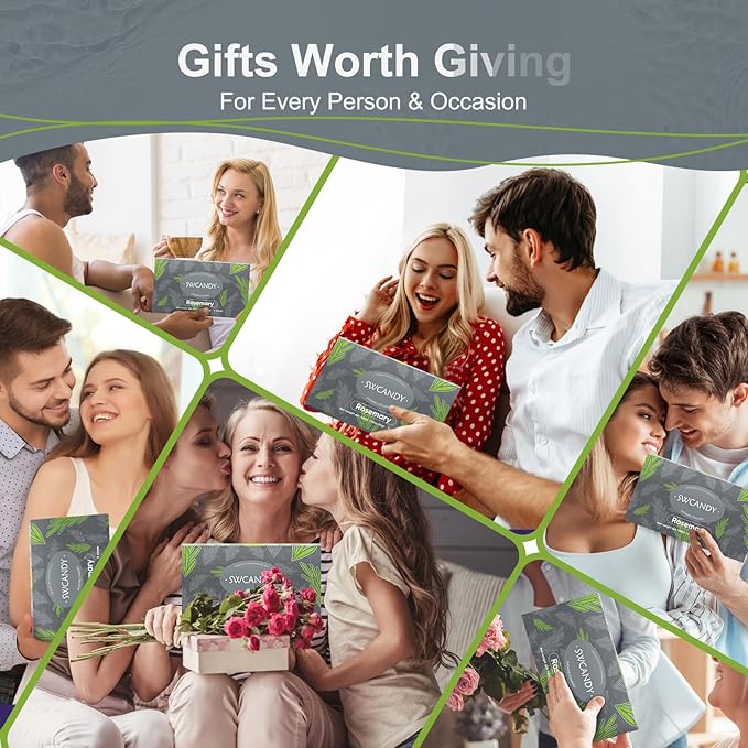 Aromatherapy Shower Steamers Birthday Day Gifts Rosemary - Swcandy 8 Pcs Bath Bombs Birthday Gifts for Women, Shower Bombs with Essential Oils, Relaxation Home SPA for Women Who Has Everything