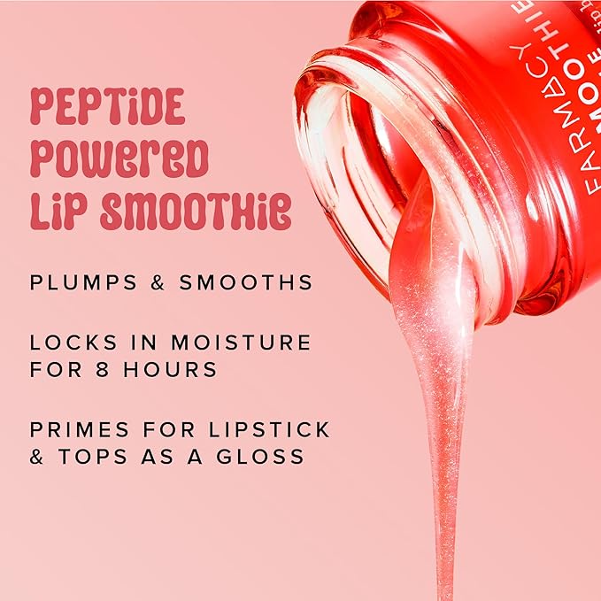 Farmacy Peptide Lip Smoothie - Hydrating Lip Balm with Vitamin C to Visibly Plump & Smooth Lines - Nourishing Treatment with a High-Gloss Finish - Apple (10g)