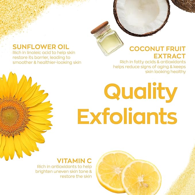 Elizabeth Mott Sure Thing Vitamin C Face Scrub – Heat Activated Exfoliating Facial Cleanser for Deep Pore Cleansing & Smoother Skin – Gentle Brightening Scrub, Vegan & Cruelty-Free Skincare, 3.52 oz