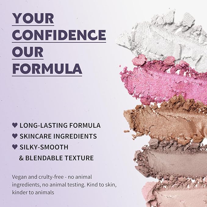 Color Nymph 9 Colors Contour Blush Highlighter Set | 9-in-1 Makeup Palette, Travel Make Up Kit, Blush & Bronzer & Highlighter Makeup, Multi-Use Concealer Face Palette with Mirror, Vegan & Cruelty-Free