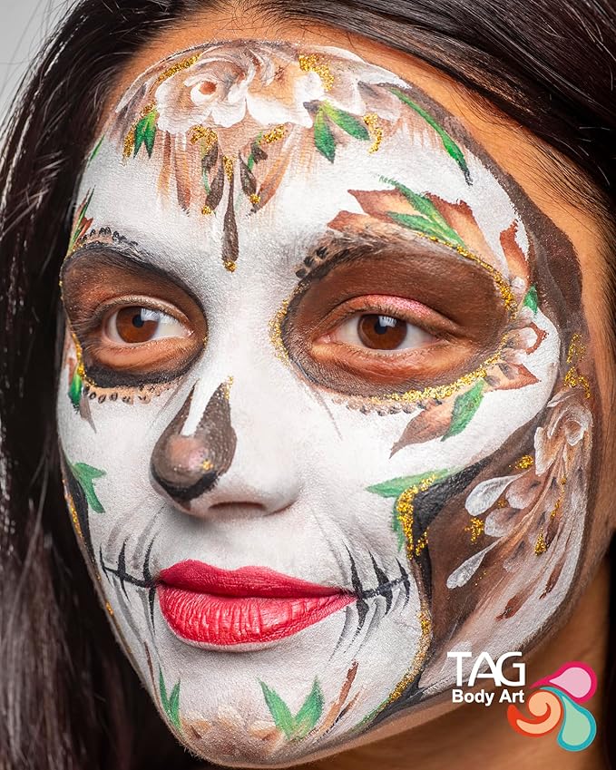 TAG Professional Face & Body Paint Skin Tone Palette 6 x 10g, Non Toxic, Hypoallergenic, Easy to Wash, Ideal for Kids Parties, Halloween, Cosplay and Festivals