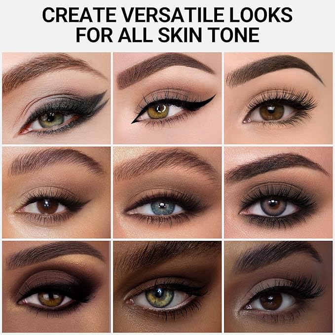 Erinde Mini Eyeshadow Palette - 6 Matte Nude Eye Shadows, Taupe & Brown Eye Shadows Powder for Eye, Contour, or Brows, Ultra-Blendable Cool-Tone Neutral, Long-lasting Travel Makeup Palette with Mirror