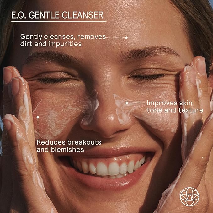 EQ Gentle Cleanser - EGCG + Quercetin - Gentle Face Wash - Cleanse & Purify Skin - For Redness & Blemishes - With Squalene Oil - Lightweight Plant-Based Formula - 1.69 fl oz