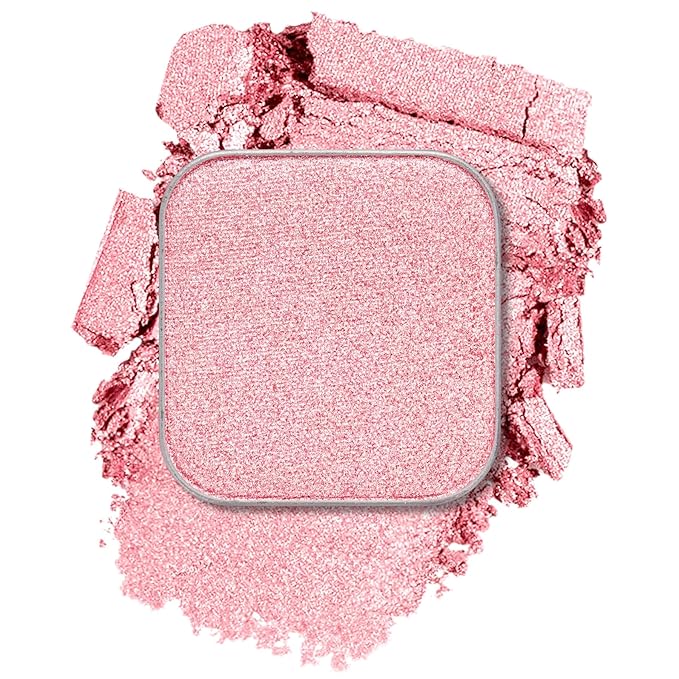 Magnetic Single Shimmer Pink Eyeshadow with Metal Pan, Light Pink Eyeshadow Refill Pan for hooded eyes, for DIY Empty Magnetic Palette (pink flamingo)