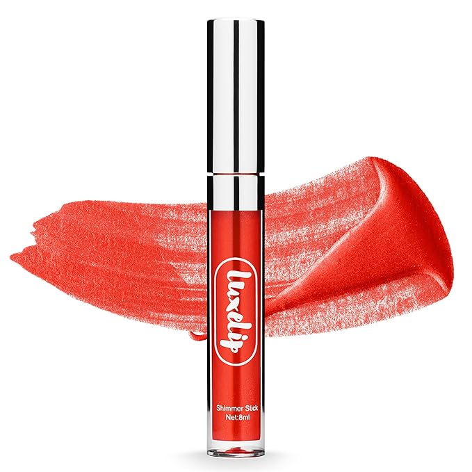 LuxeLip™ Matte Lipstick for Older Women, Hydrating Non-Sticky Lip Gloss for Luminous Shine & Moisturized Lips, Lightweight, Long-Lasting Glossy Finish, Cruelty-Free Lip Makeup (Chili Flake, 8ml)