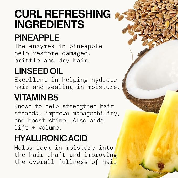 Pacifica Beauty Curl Cream for Curly Hair - Pineapple Swirl Curl Defining Cream - Hair Styling Product for Curly, Wavy, Coily & Curly Hair 1.4 FZ