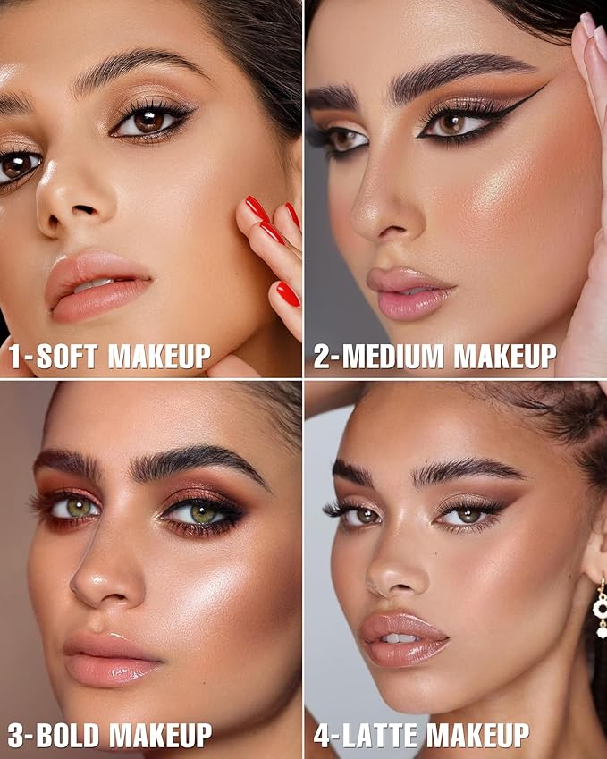 MAKI YIKA Nude Brown Eye Shadow Palette 8Color Naked Eyeshadow for Women Neutral Brown Eye Shadows Long Lasting & Pigmented (Naked)