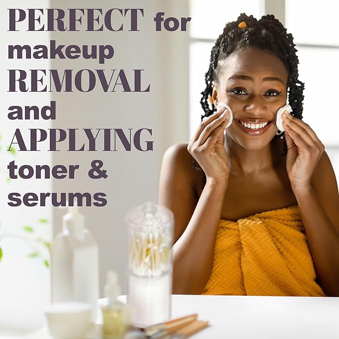 EXPRESSIONS 125pc Beauty Essentials Kit - Includes Cotton Pads - Rounds For Face & Cotton Swabs w/ Organizer - Beauty & Spa Skincare Accessories & Organizer Box