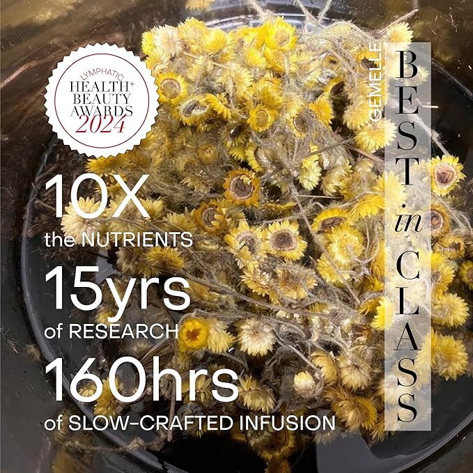 GEMELLE Lymphatic Gua Sha Face Oil | 10x Award Winner | Detox, Plump, Sculpt, Hydrate | Premium Natural Botanical Oil for Gua Sha Facial Tools, Lymphatic Drainage Massager, Jade Gua Sha Stone - 30ml