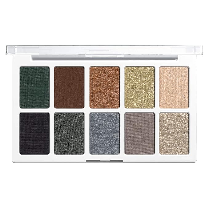 wet n wild Color Icon 10-Pan Eyeshadow Makeup Palette, Blue Lights Off, Long Lasting, Shimmer, Metallic, Glittery, Matte, Rich Smooth Pigment, Cruelty Free
