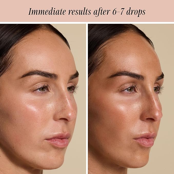 + Lux Unfiltered N°12 Sunstruck Face Tanning Drops - Fragrance Free Bronzing Drops for Face with Hyaluronic Acid, Coconut Water, & Passionfruit Oil - Cruelty Free & Vegan Self Tanner