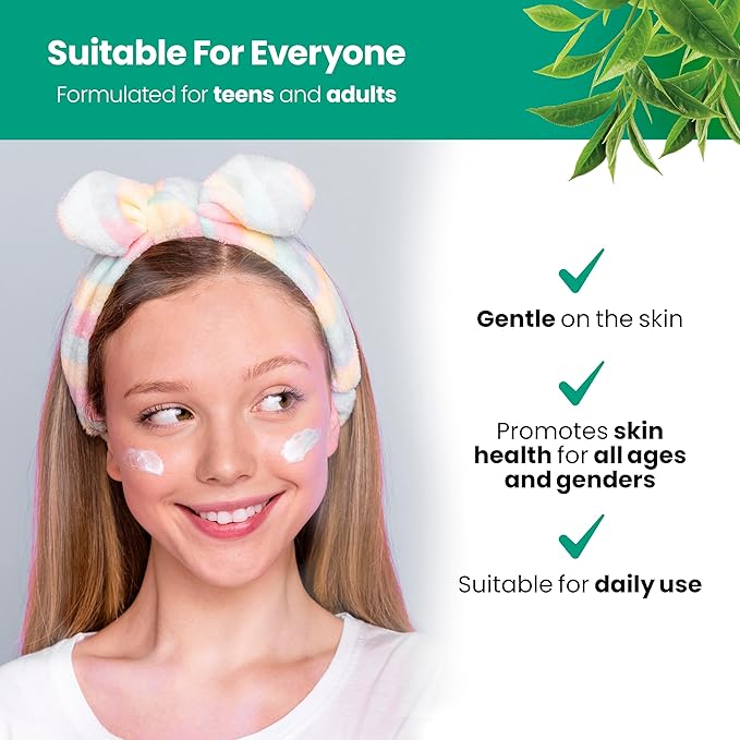 AppleBiotic Hydrating Face Cream-For Dry, Oily, Sensitive Skin, Fast Absorbing, Naturally-Derived with Green Tea, Chamomile, Aloe, Fragrance Free, 1.7 OZ