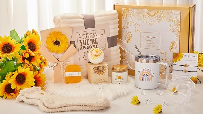 Get Well Gifts for Women After Surgery 10pc Gift Baskets Feel Better Spa Gift Basket Care Package for Mom Her Wife Friend Grandma