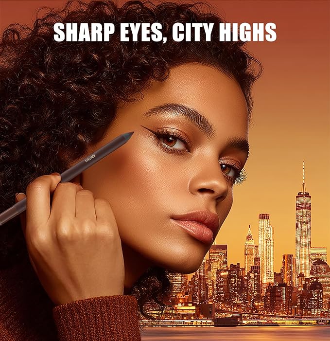 Pinkiou 5 Colors Eyebrow Pencil Set, Waterproof Smudge-Proof Brow Pencil, Long-Lasting Makeup Pencils for Eyebrows and Eyeliner (Plum, Stone, Chocolate, Brown, Black)