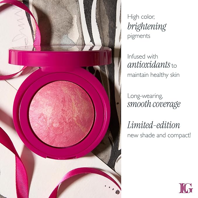 LAURA GELLER NEW YORK Limited-Edition Baked Blush-n-Brighten Marbleized Blush Boxed Set | New Skyline Sunset Pink Shade