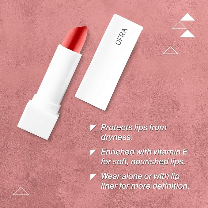 Ofra Red Hot | Long Lasting & Extremely Pigmented Lipstick | Moisturizing Formula for Smooth, Hydrated Lips | Bold, Vibrant Color with All-Day Wear | 4.5g 0.16oz