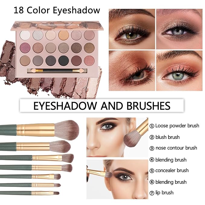 Makeup Sets for Teens Makeup Kit for Women Full Kit Makeup set Makeup Kit Eyeshadow Palette Foundation Makeup Gift Set for Women Teenager Teen Girls