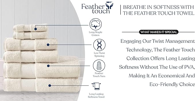 Delara Organic Cotton Luxuriously Plush Bath Towel 20 Piece Set|GOTS & Oeko-TEX Certified|Premium Hotel Quality Towels|Feather Touch Technology|650 GSM Long Staple|Soft, Quick Dry & Ultra-Absorbent